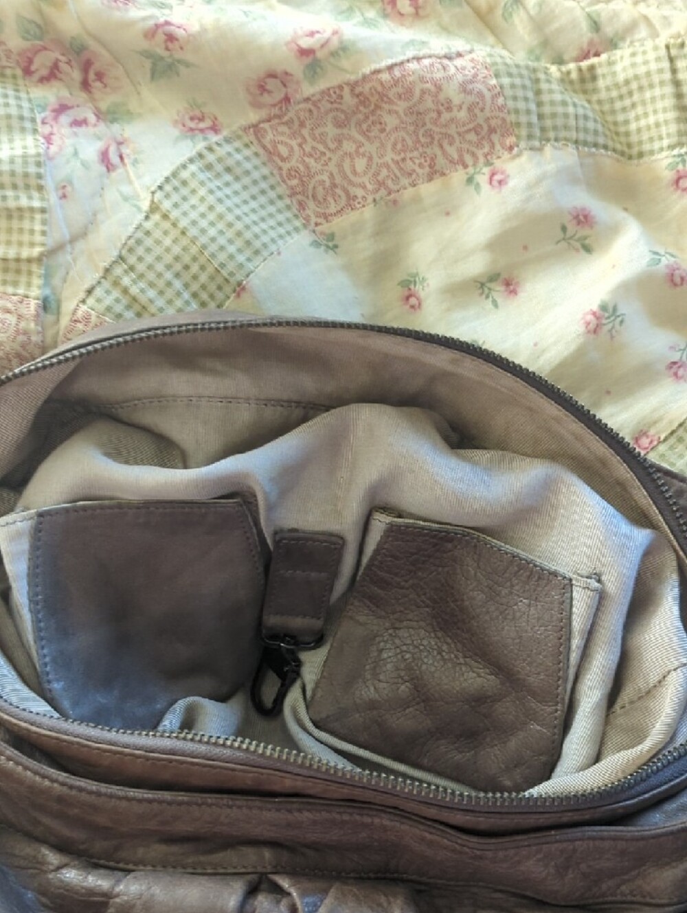 Treesje Leather Brown Studded Hobo Bag - Picture 10 of 14